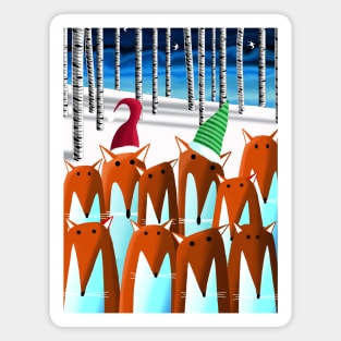 A Foxy Christmas Magnet